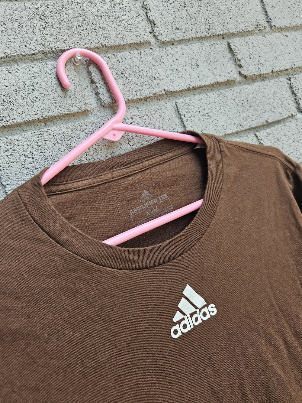 Adidas  Brown Logo Tee Medium